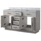 Lexora Home Abbey 60" Double Bathroom Vanity in White Oak with 2 cm White Carrara Marble Top and Rectangular Sinks, , large