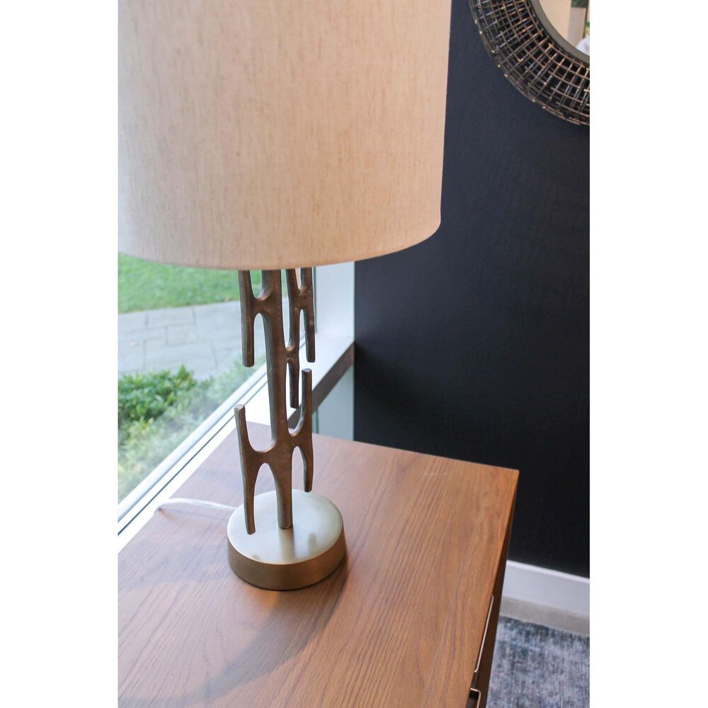 LH Imports Skye Niko Table Lamp in Antique Brass, , large