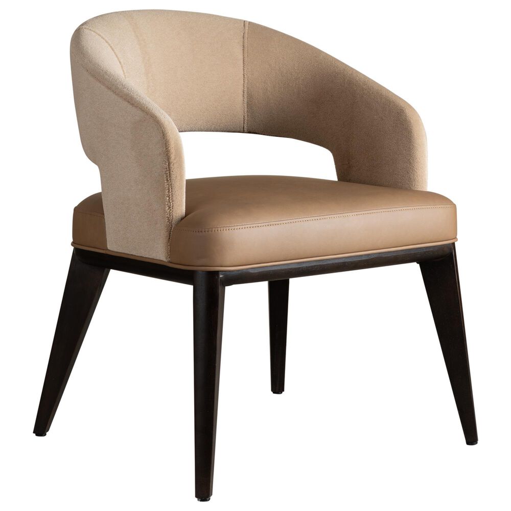Alder & Tweed Lawson Arm Chair with Golden Latte Cushion in Medium Cinder, , large
