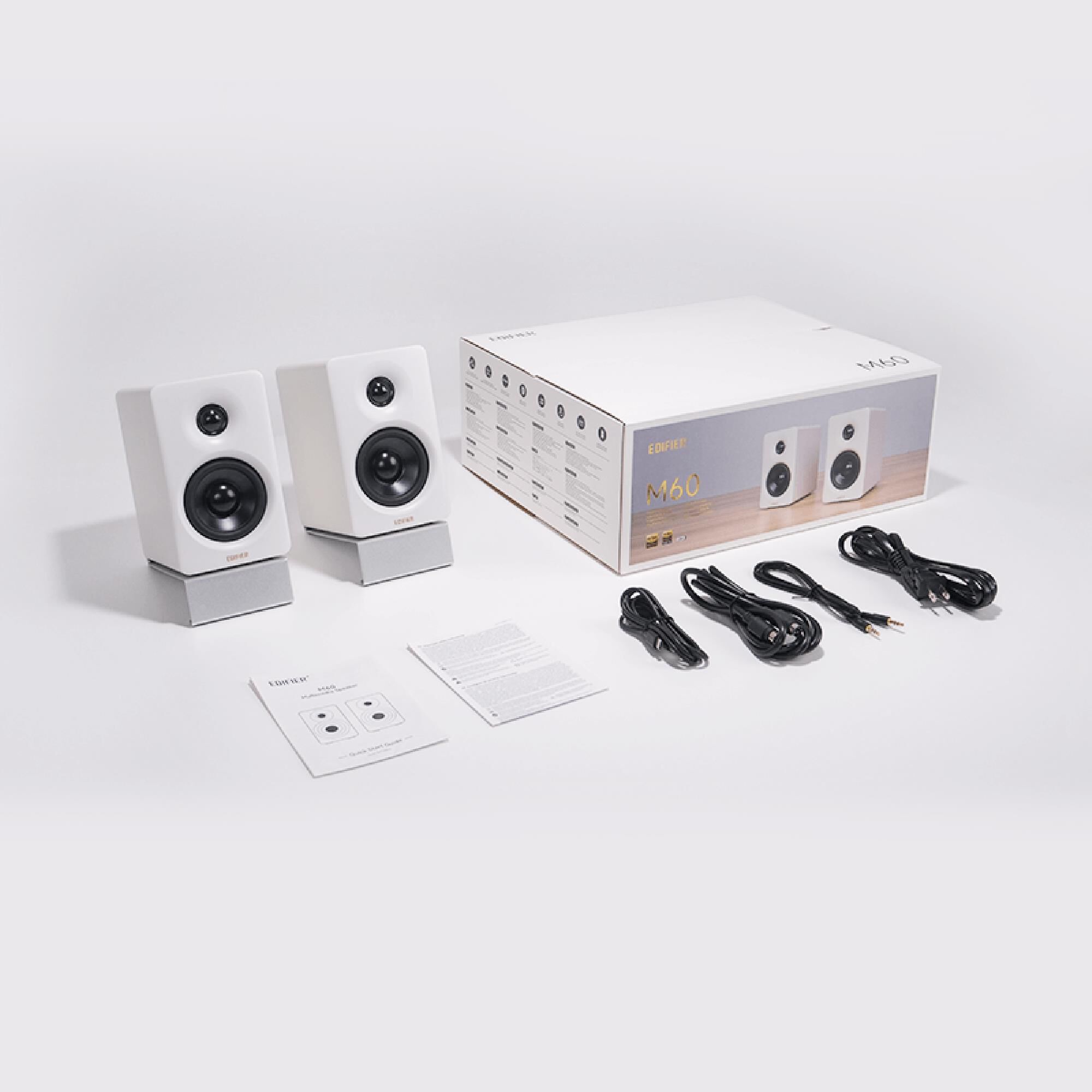 Edifier M60 2.0 Compact Desktop Bluetooth Speakers Pair in White