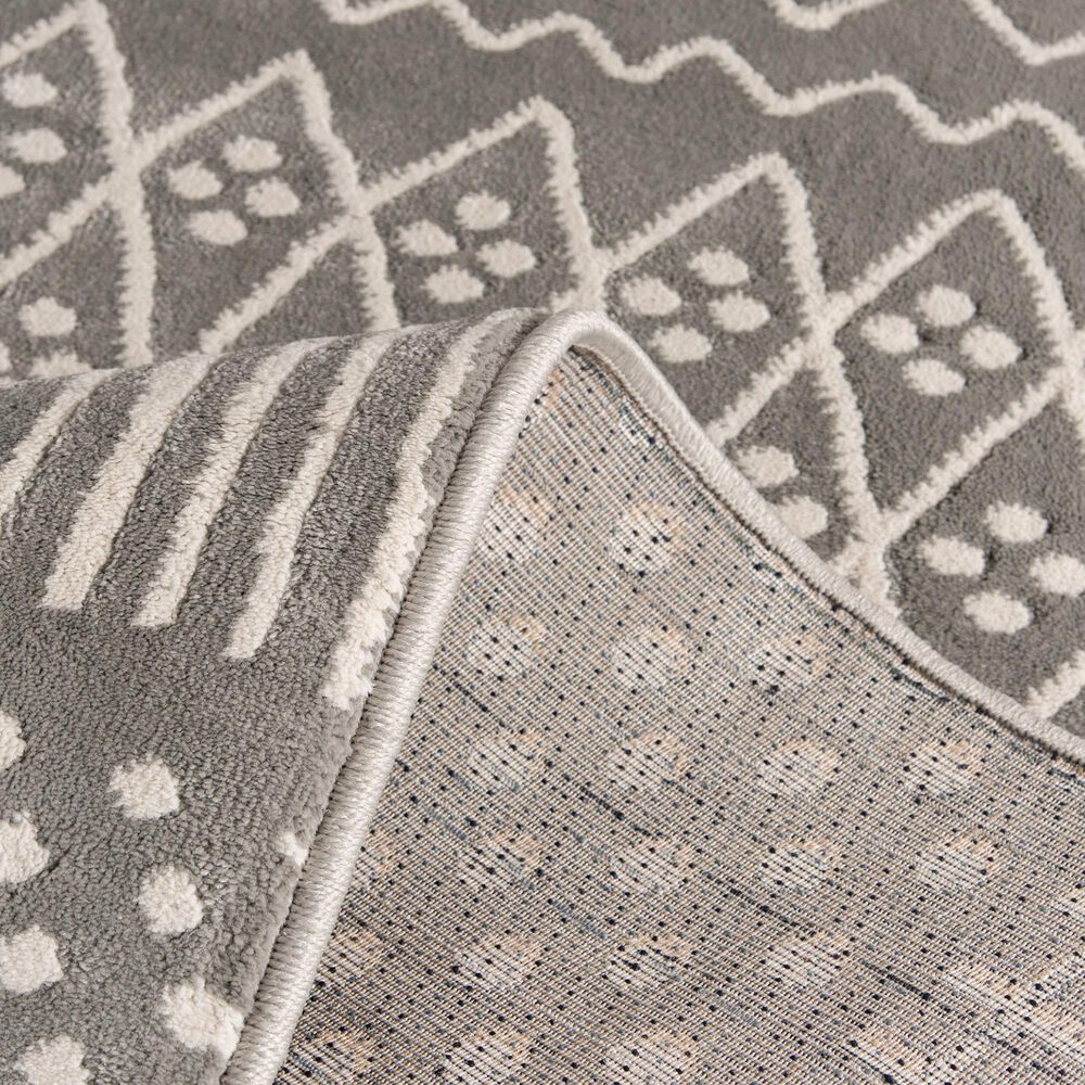 Central Oriental Corso Alvis 5&#39; x 7&#39;6&quot; Grey and White Area Rug, , large