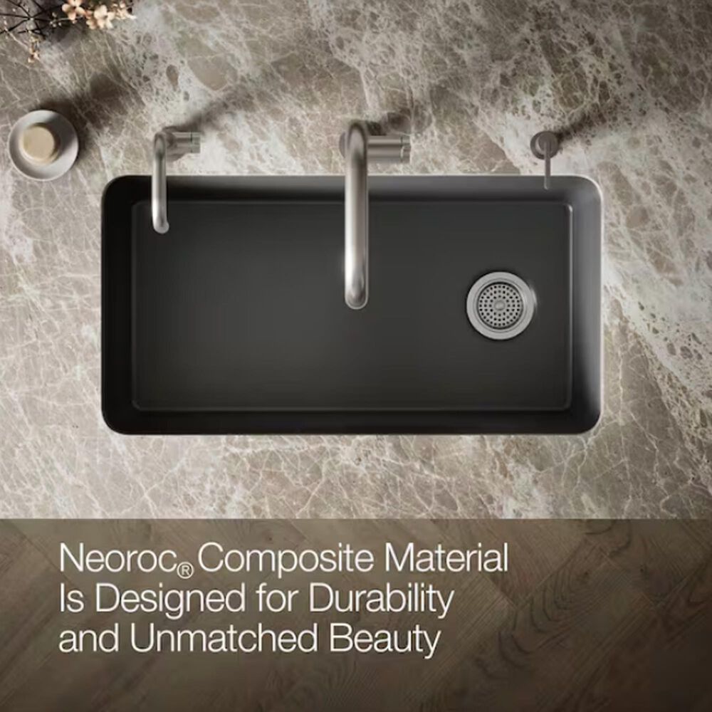 Kohler Cairn 33.5" Single Bowl Sink in Matte Graphite, , large