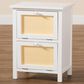Baxton Studio Sariah 2-Door End Table in White and Beige, , large