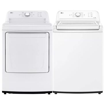 LG 4.3 Cu. Ft. Top Load Washer and 7.3 Cu. Ft. Electric Dryer Laundry Pair in White, , large