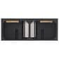 James Martin Vanities Lorelai 60" Double Vanity in Black Onyx with 3 cm Carrara White Marble Top, , large