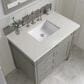 James Martin Vanities Brittany 36" Single Bathroom Vanity in Urban Gray with 3 cm Lime Delight Quartz Top and Rectangular Sink, , large