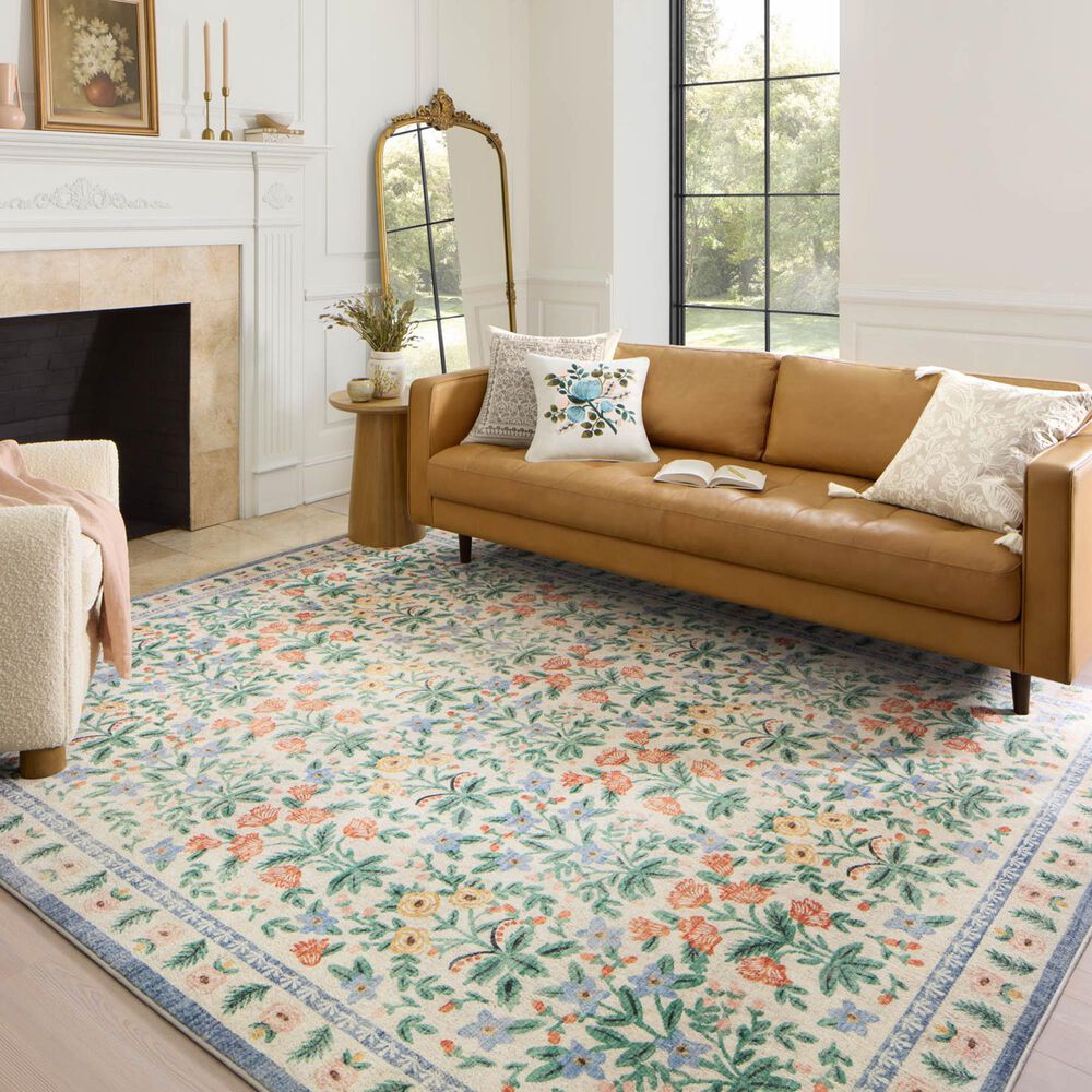 Rifle Paper Co Eden Mughal Garden 7&#39;6&quot; x 9&#39;6&quot; Cream Area Rug, , large