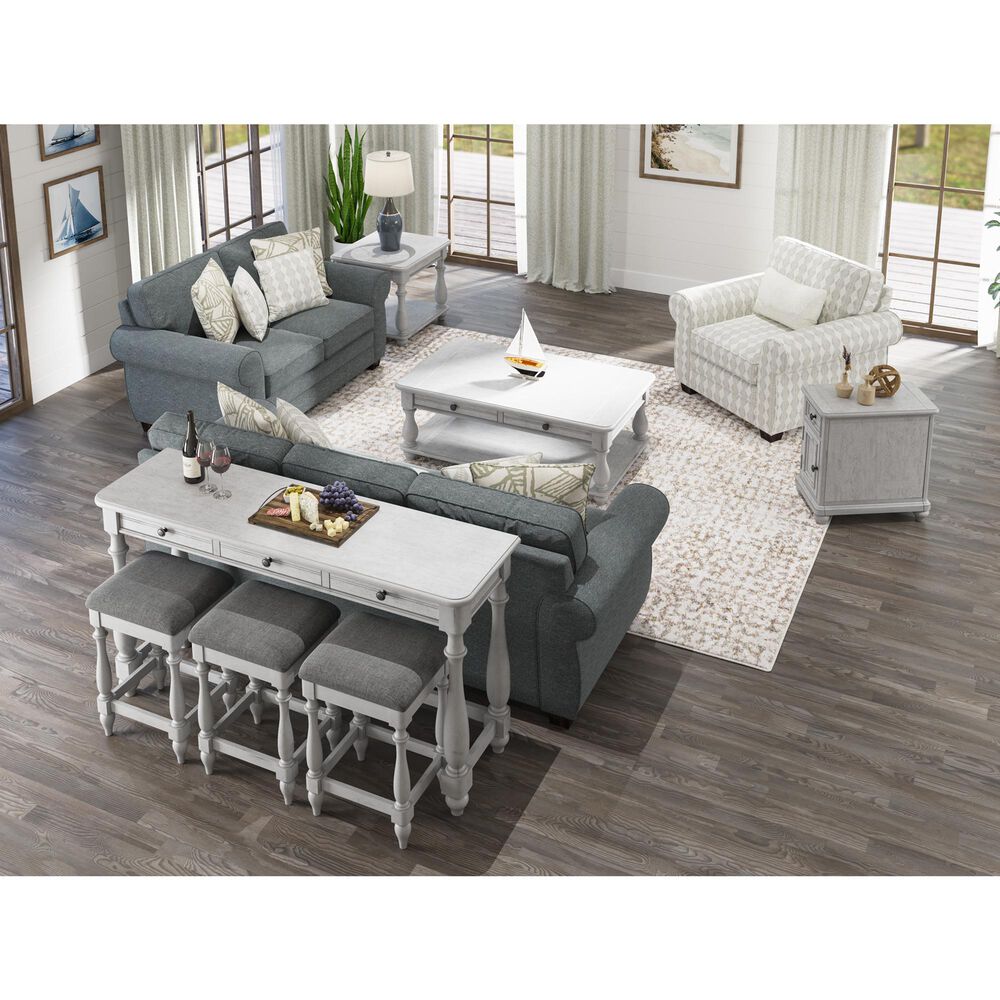 Golden Wave Furniture New Haven 2-Drawer Coffee Table in Oyster Shell, , large
