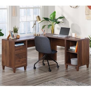 Sauder Willow Place L-Shaped Desk in Grand Walnut, , large