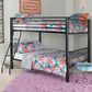 Linon Home Decor Heavy Full Over Full Bunk Bed in Black, , large