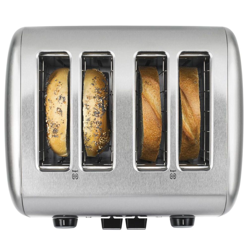 KitchenAid Four Slice Metal Toaster - Manual Lift in Brushed Stainless Steel NFM