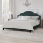 Richlands Furniture Cynthia King Panel Bed with Green Upholstery in Black, , large