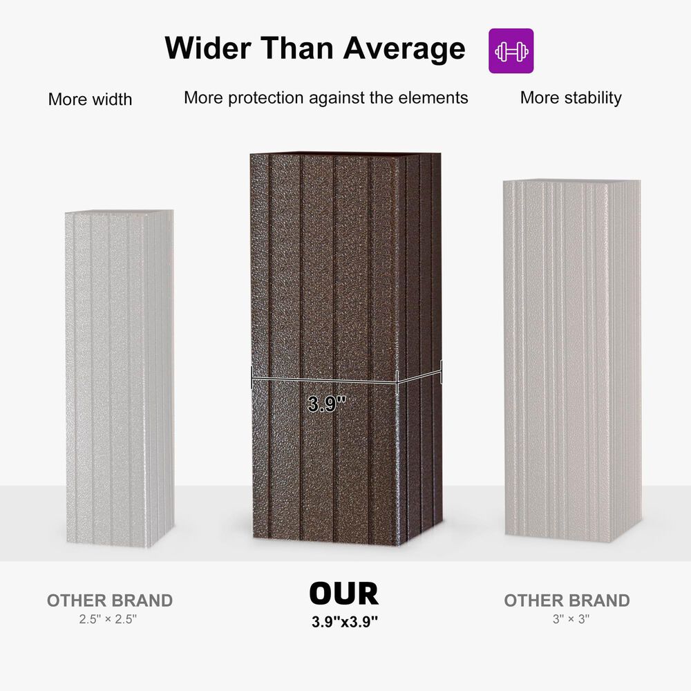 HOMLUX 10' x 14' Outdoor Hardtop Gazebo with Galvanized Steel Double Roof in Brown, , large