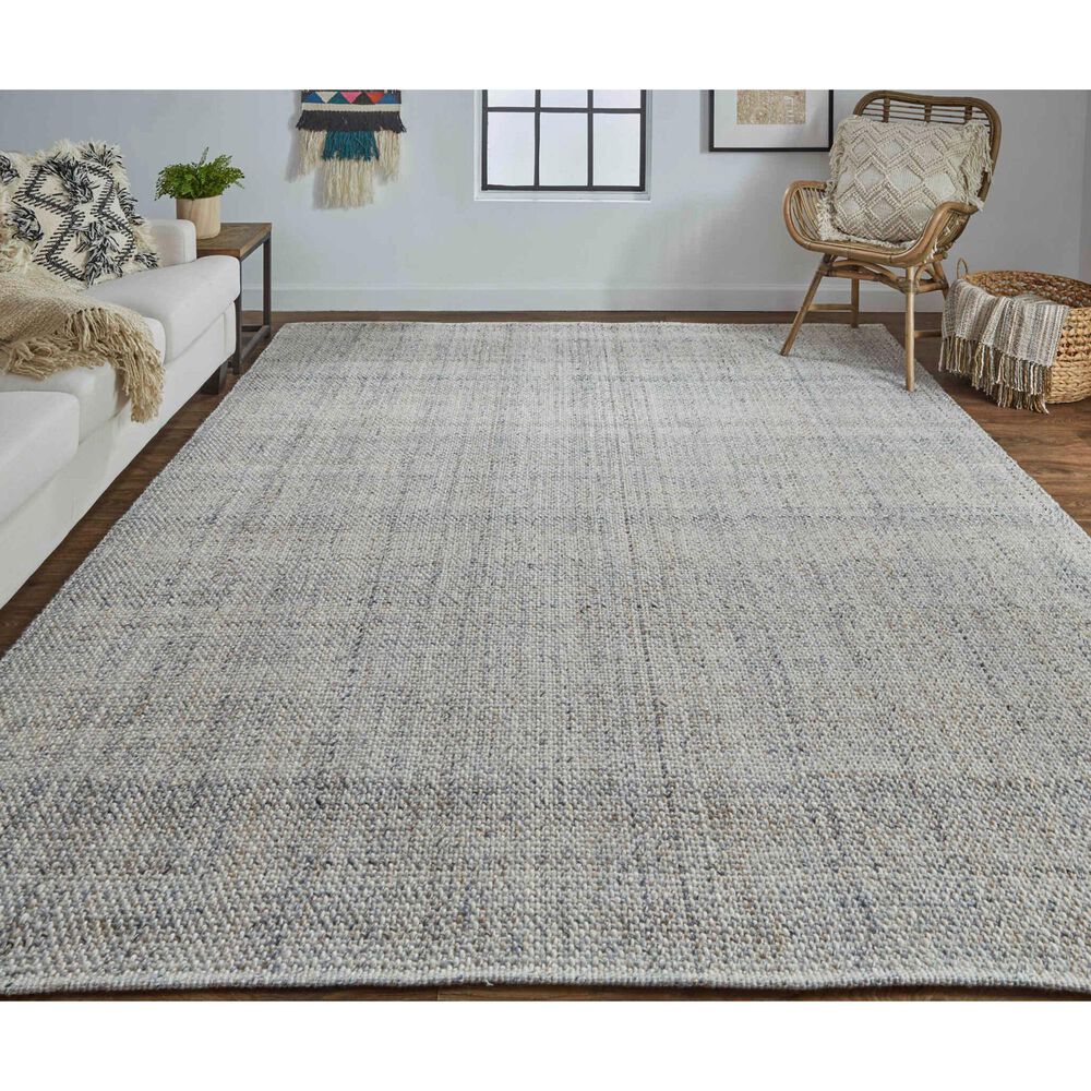 Feizy Naples 9&#39; x 12&#39; Ivory and Gray Indoor/Outdoor Area Rug, , large
