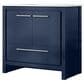 Lexora Home Lafarre 36" Single Bathroom Vanity in Navy Blue with 2 cm White Quartz Top and Rectangular Sink, , large