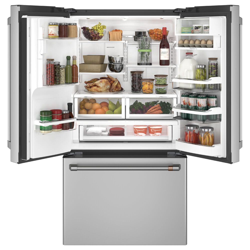 Cafe 4-Piece Kitchen Package with 22.1 Cu. Ft. French Door Refrigerator and Electric Range in Stainless Steel, , large