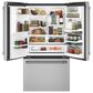 Cafe 4-Piece Kitchen Package with 22.1 Cu. Ft. French Door Refrigerator and Electric Range in Stainless Steel, , large