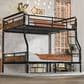 Hearth and Haven Full XL over Queen Detachable Bunk Bed in Black, , large
