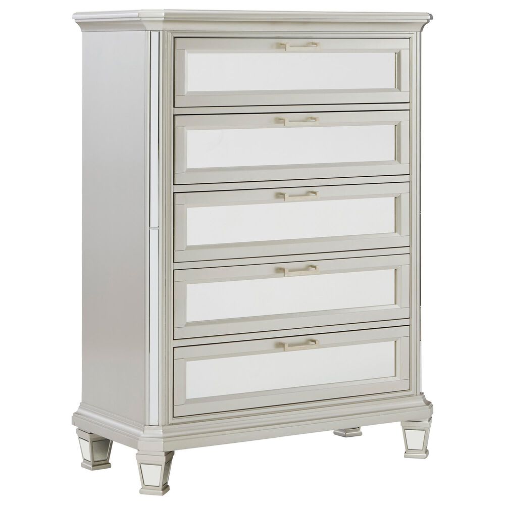 Signature Design by Ashley Lindenfield 5 Drawer Chest in Silver, , large
