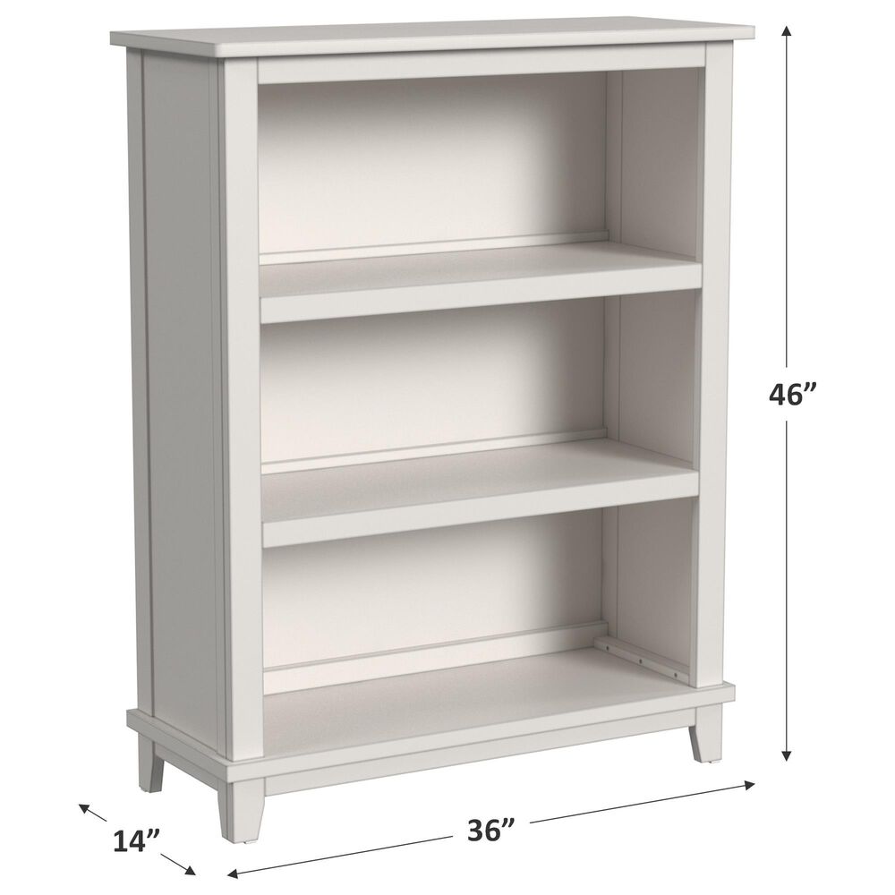 Eastern Shore Lodge 3-Shelf Bookcase in Cream, , large