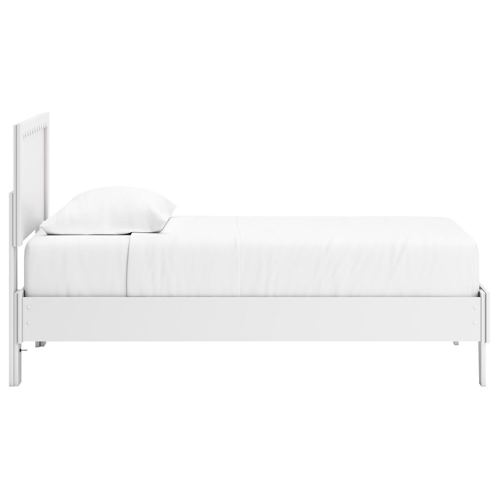 Ashley Hallityn Twin Platform Bed in White, , large