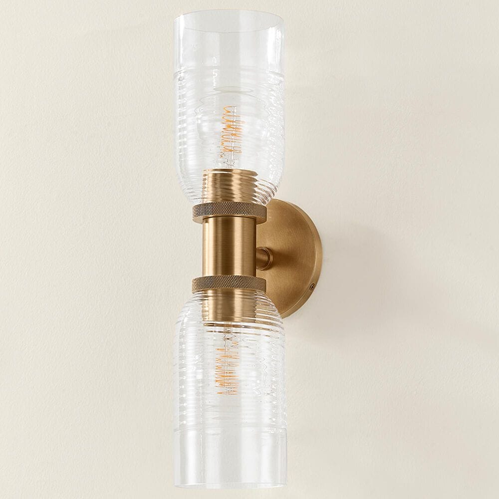 Troy Lighting Redding 2-Light Wall Sconce in Patina Brass, , large