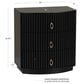 Linon Home Decor Chantel 3-Drawer Nightstand in Black, , large