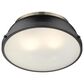 Golden Lighting Duncan 14" Flush Mount in Aged Brass and Matte Black, , large