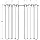 Monarch Specialties 54" x 48" Curtain Panel in Grey (Set of 2), , large