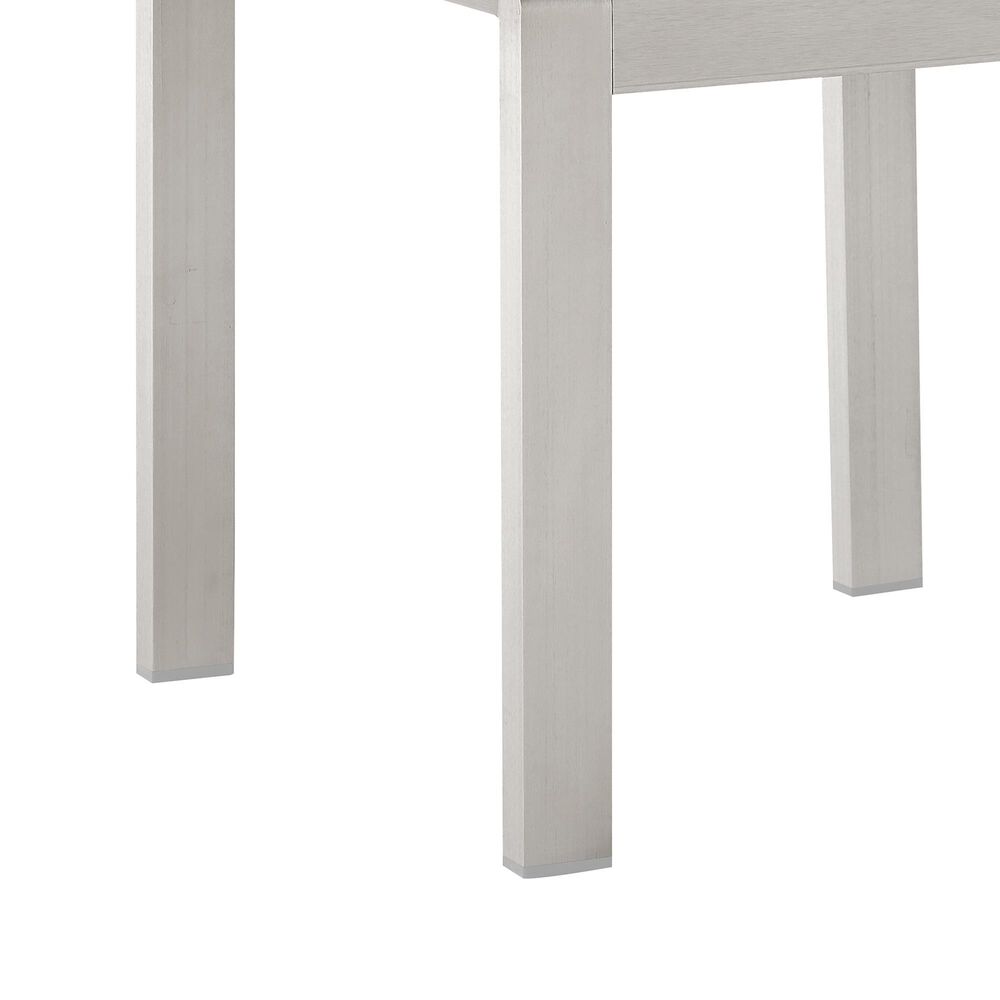Linon Home Decor Karah Outdoor Anodized Side Table in Grey, , large