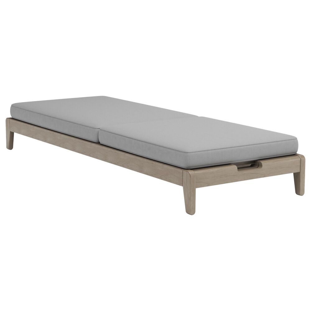 Homestyles Sustain Patio Chaise Lounge with Gray Cushion in Stain Brown, , large
