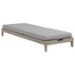 Homestyles Sustain Patio Chaise Lounge with Gray Cushion in Stain Brown, , large