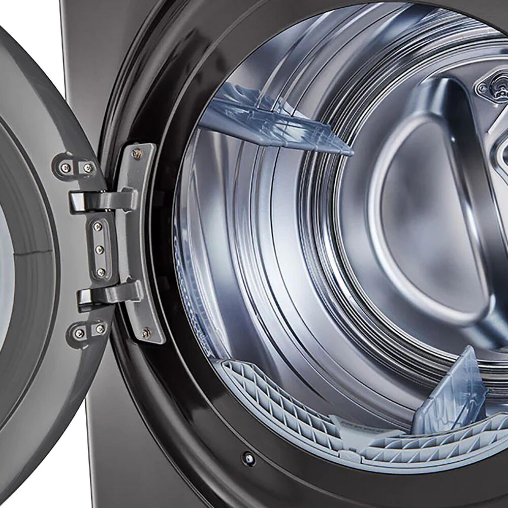 LG WashTower with Center Control 4.5 Cu. Ft. Washer and 7.4 Cu. Ft. Electric Dryer in Black Stainless Steel, , large