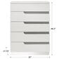 New Heritage Design Paradox 5-Drawer Chest in White, , large