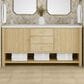 James Martin Vanities Marigot Single 72" Double Vanity in Sun-washed Oak with 3 cm White Zeus Quartz Top, , large