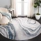 Safavieh Orchard 8" Round Grey and Blue Area Rug, , large