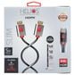 Helios 2-Piece 7 Outlet Surge Protector and Silver Series 6" HDMI Cable in Black, , large