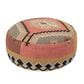 Teak Interiors 26" Round Kilim Pouf in Multicolor, , large