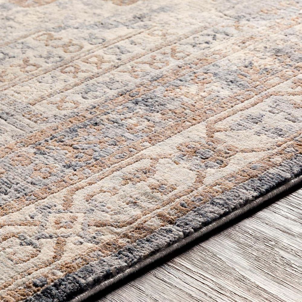 Surya Liverpool Black, Gray, Light Slate, White, Ivory, Brown and Olive 2&#39;7&quot; x 10&#39;2&quot; Runner, , large