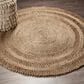 L&R Resources Natural Jute 6" Round Gray Area Rug, , large