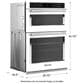 KitchenAid 30" Electric Microwave Wall Oven Combo with Air Fry Mode in White, , large