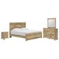 Ashley Makidern 4-Piece King Panel Bedroom Set in Natural Brown, , large