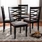 Baxton Studio Lanier Side Chair with Gray Cushion in Espresso Brown (Set of 4), , large