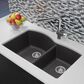 Blanco Diamond 32" 1-3/4 Double Bowl Kitchen Sink in Cinder, , large