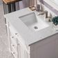 James Martin Vanities Bristol 30" Single Bathroom Vanity in Bright White with 3 cm Eternal Jasmine Pearl Quartz Top and Rectangular Sink, , large