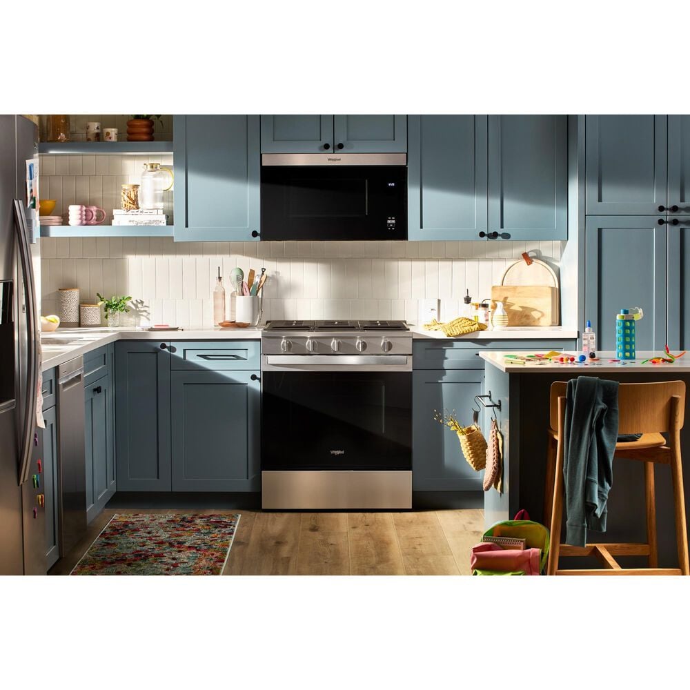 Whirlpool 30" Smart Gas Range with Air Cooking Technology in Fingerprint Resistant Stainless Steel, , large