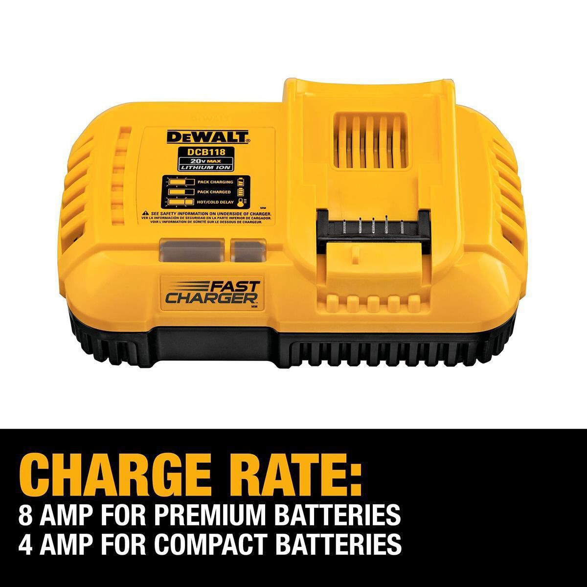 DeWALT 20v 60v Max Fan Cooled Rapid Charger NFM