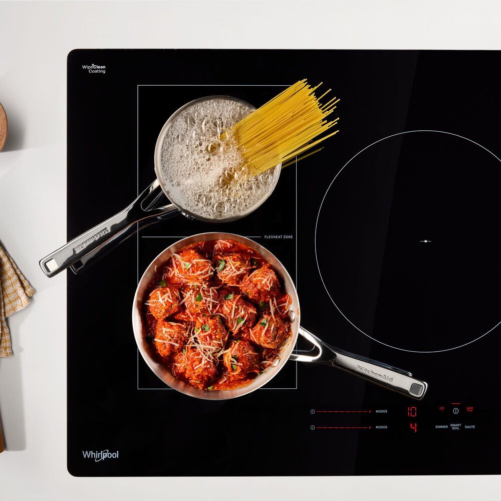 Whirlpool 30" Intelligent Induction Cooktop with Temp Cook Technology in Black, , large