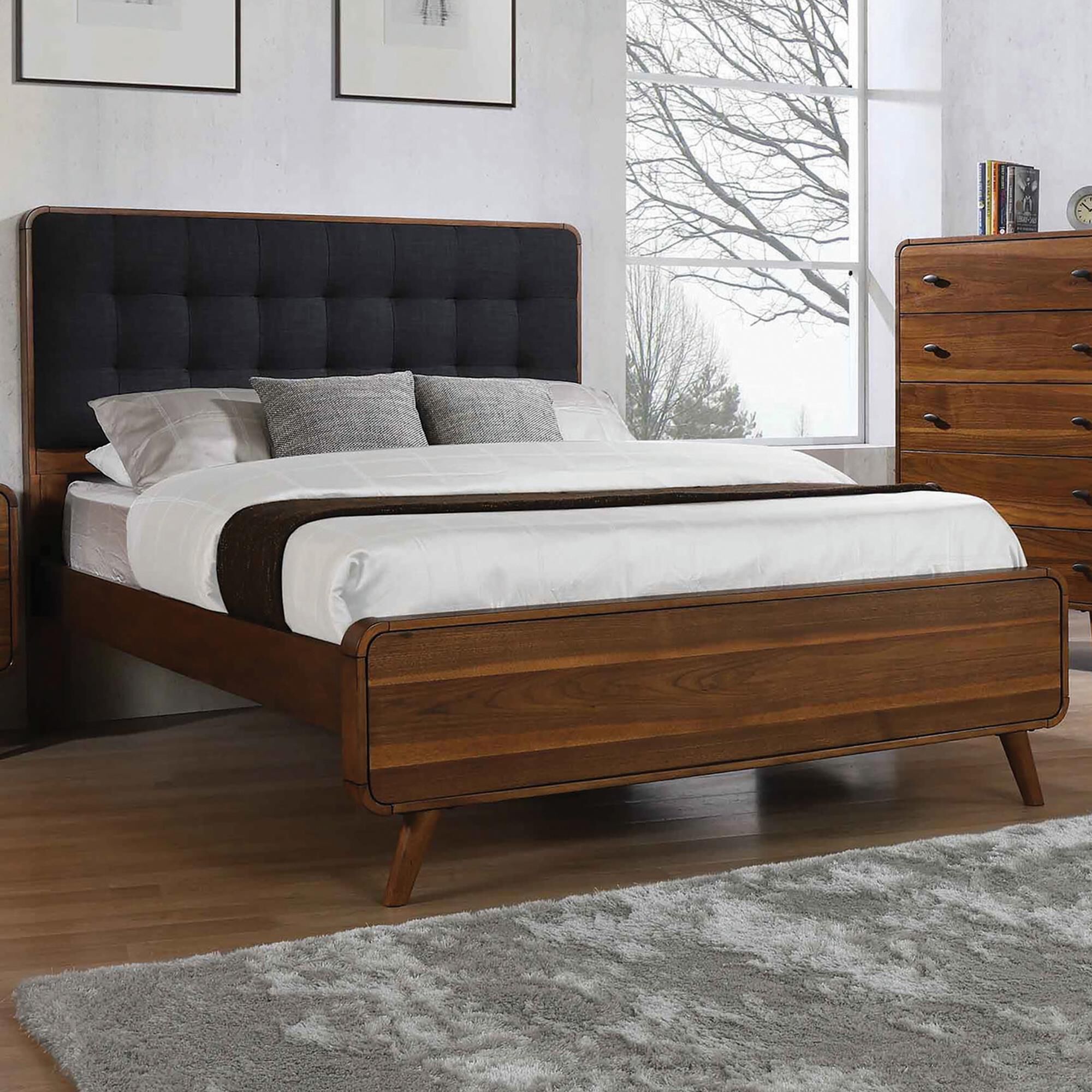 Pacific Landing Robyn King Bed in Dark Walnut