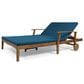 Hearth and Haven Perla Outdoor Double Chaise Lounge with Cushion in Teak, , large